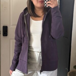 American Giant Plum Zip-Up Hoodie